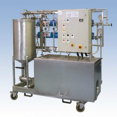 100 Litre Nanofiltration and Reverse Osmosis Pilot Plant which can be used for both “in-process applications” or for waste stream concentration or purification.