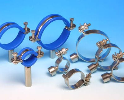 Pipe Clips And Saddle Clips for secure vertical and horizontal support for tubular pipework and process services lines.