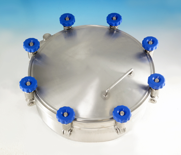 High Pressure Circular Manways designed for use in the pharmaceutical, cosmetic and food industries.