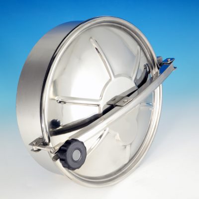 Stainless Steel Circular Swivel Lever Manways designed for opening in confined spaces